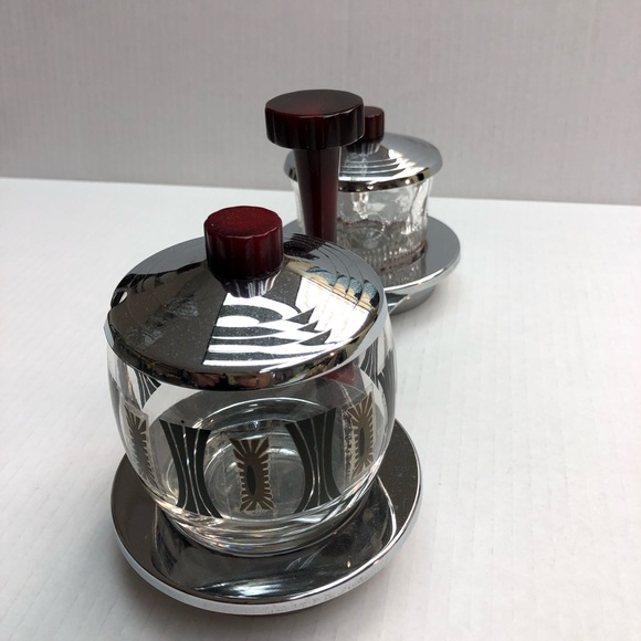 Vintage Bakelite glassware tray set - Picture 5 of 6